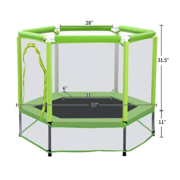 55" Toddlers Trampoline with Safety Enclosure Bed Bath & Beyond